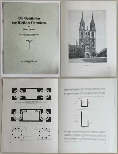 Hübner Die Architektur der Meißner Domtürme 1927 Gotik Sachsen Ortskunde xz