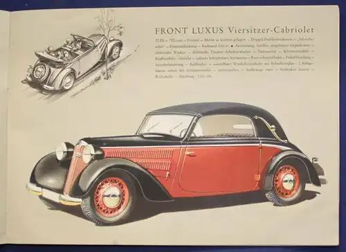 Original Broschüre Auto Union DKW - Front  um 1935 Automobilia Geschichte sf