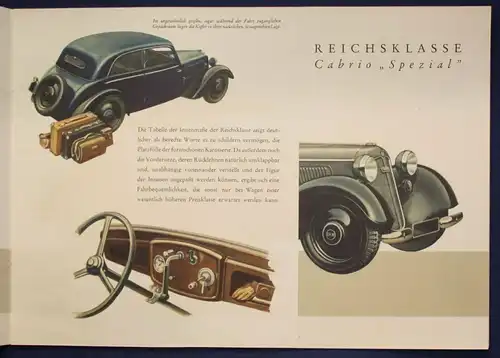 Original Broschüre DKW - Front  um 1935 Automobilia Cabriolet Geschichte sf