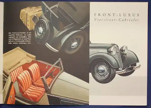 Original Broschüre DKW - Front  um 1935 Automobilia Cabriolet Geschichte sf
