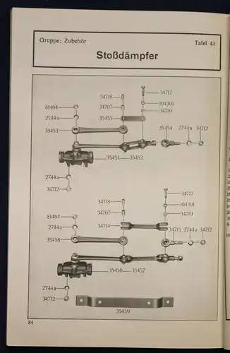 Original Prospekt für DKW Ersatzteile - Liste 40 Schwebeklasse 1935 Motorrad sf