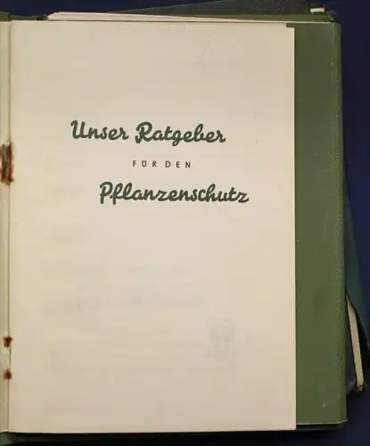 Unser Ratgeber für den Pflanzenschutz 2 Bde 1953 Wissen Botanik Flora sf