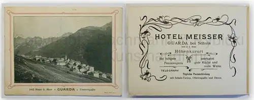 Prospekt Hotel Meisser um 1910 Schweiz Landeskunde Ortskunde Geographie sf