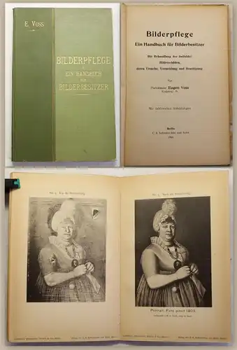 Voss Bilderpflege Ein Handbuch für Bilderbesitzer 1899 Behandlung Ölgemälde xz