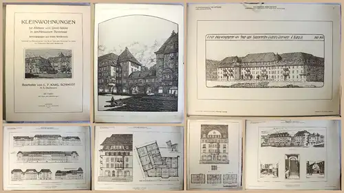 Schmidt Kleinwohnungen für Mittlere und Groß-Städte Tafelband 1912 Architektur