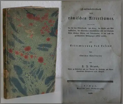 Brand Handbuch römischer Alterthümer 1828 Altertümer Antike Kultur Rom ara