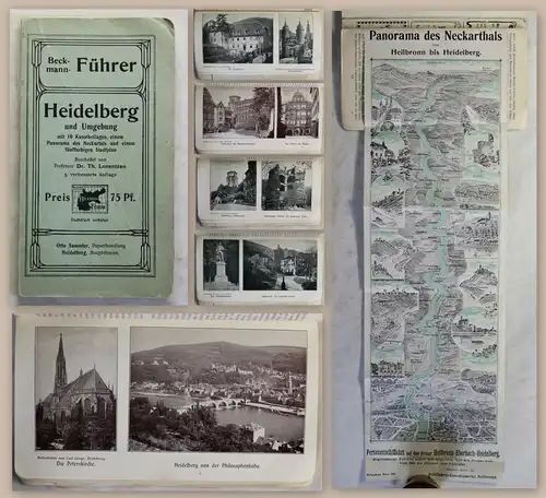 Beckmann Führer Heidelberg und Umgebung um 1930 Karten Bilder Baden-Württemberg