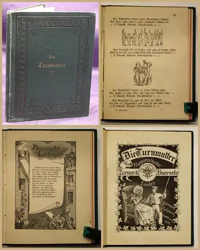 Die Turnmutter Humoristische Turner-& feuerwehrlieder 1879 selten Musik sf