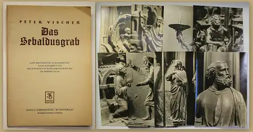 Original Mappe Das Sebaldusgrab mit 8 Fotografien 1951 Handabzüge Petrus sf