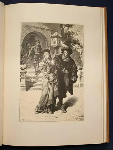 Goethe Faust Prachtausgabe um 1890 Dämonen Mephisto Mephistopheles Teufel sf
