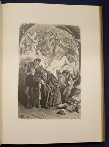 Goethe Faust Prachtausgabe um 1890 Dämonen Mephisto Mephistopheles Teufel sf