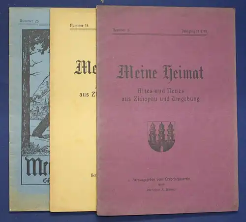 3x Meine Heimat Altes & Neues aus Zschopau & Umgebung Nr.6,18,25 1917-1923 sf