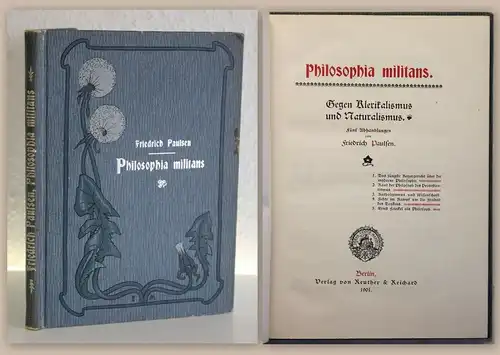 Paulsen Philosophia Militans Gegen Klerikalismus & Naturalismus 1901 Philosophie