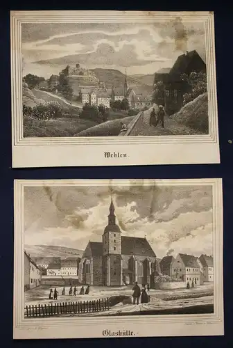 Sachsens Kirchengalerie - Dresden Meißen St. Afra - 76 Lithos + 14 Beigaben 1837