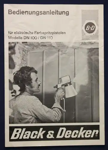 Original Prospekt Bedienungsanleitung elekt. Farbspritzpistolen um 1970 Maler sf