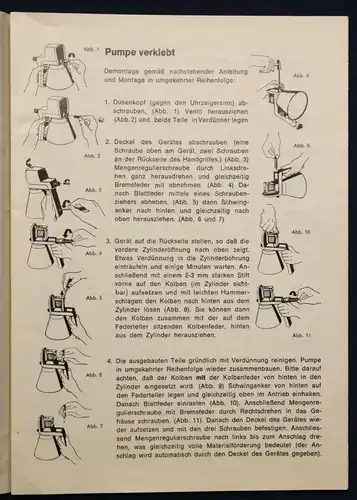 Original Prospekt Bedienungsanleitung elekt. Farbspritzpistolen um 1970 Maler sf