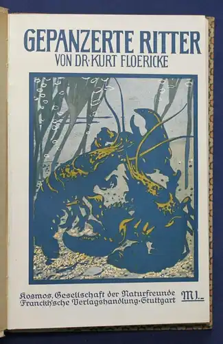 Floericke Gepanzerte Ritter 1915 Naturgeschichte Krebse Muscheln Anemonen sf