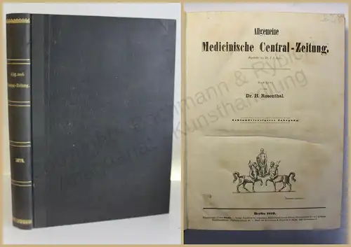 Rosenthal Allgemeine medicinische Central-Zeitung 1879 Medizin Wissen Studium xy