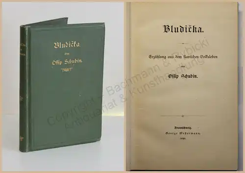 Ossip Schubin Bludicka Erzählungen aus dem slavischen Volksleben 1890 EA rara sf