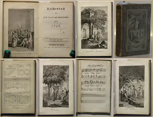 Taschenbuch von J. G. Jacobi und seinen Freunden für 1796 Literatur Kupfern sf