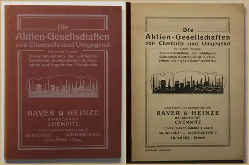 Bayer & Heinze Die Aktien-Gesellschaft von Chemnitz und Umgebung 1920 Sachsen sf