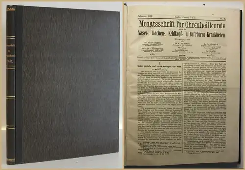 Monatschrift für Ohrenheilkunde 1879-1881 3 Jahrgänge Medizin Otologie sf