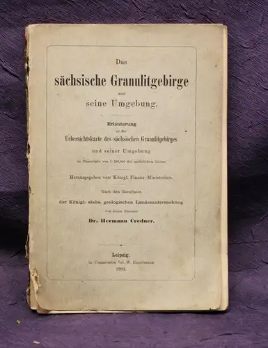 Credner Das sächsiche Grannulitberge und seine Umgebung 1884 Saxonica Sachsen js