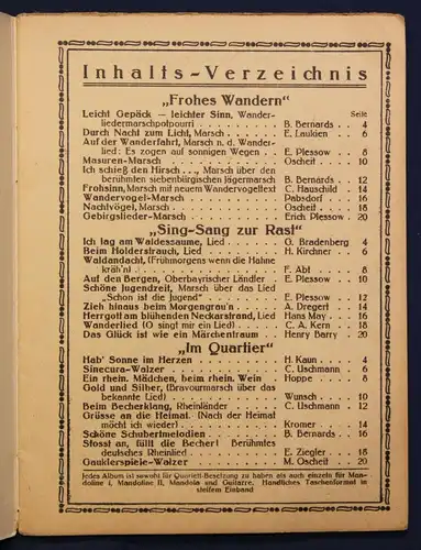 Sing Sang zur Rast "Mandola" 3 Hefte um 1930 Kunst Kultur Musik Liederbuch sf
