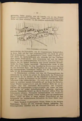 Hennig Die Dorfformen Sachsens 1912 Geschichte Landeskunde Saxonica Geografie sf