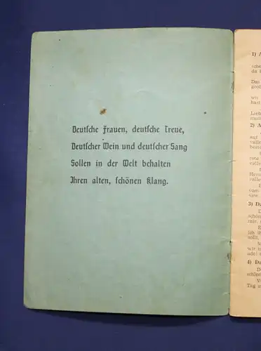 Mensing Original Prospekt Liederbuch VOB um 1940 Lieder Gesang Vers Musik js