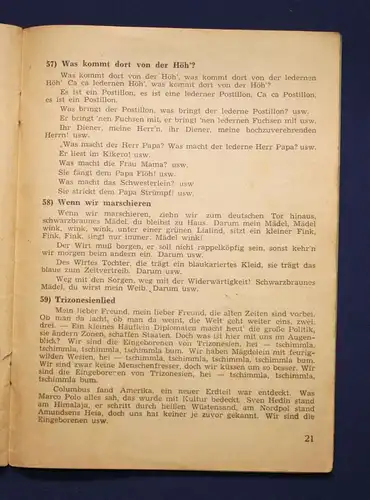 Mensing Original Prospekt Liederbuch VOB um 1940 Lieder Gesang Vers Musik js