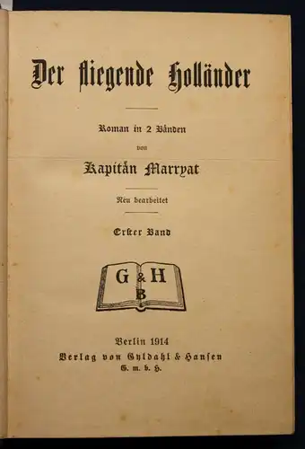 6 Bände von Marryat 1914 Geschichten Literatur Reise Abenteuer Erzählungen sf