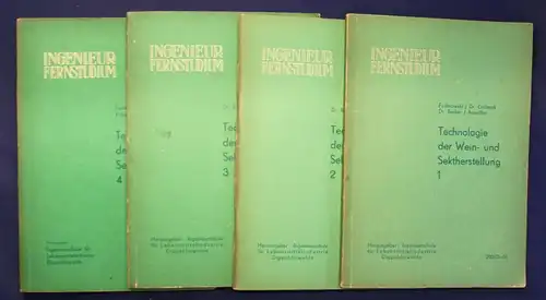 Federowski uw. Technologie der Wein- & Sektherstellung 4 Bde 1965 sehr selten sf