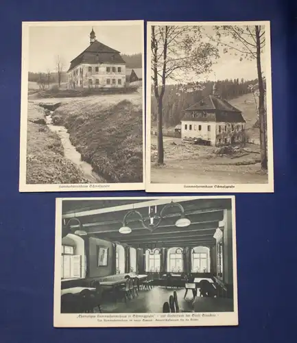 11 Original Ansichtskarten Hammerherrenhaus Schmalzgrube um 1925 Jöhstadt js