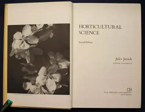 Janick Horticultural Science 1963 Natur Wissen Botanik Gartenbau Pflanzen sf