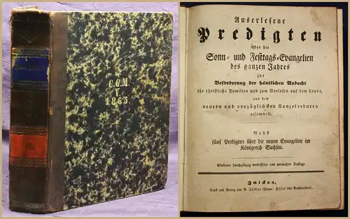 Auserlesene Predigten über Sonn-Evangelien 1786  Religion Christentum sf