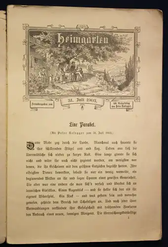 Rosegger Ernst und heiter und so weiter für die reifere Jugend 1895 Religion js