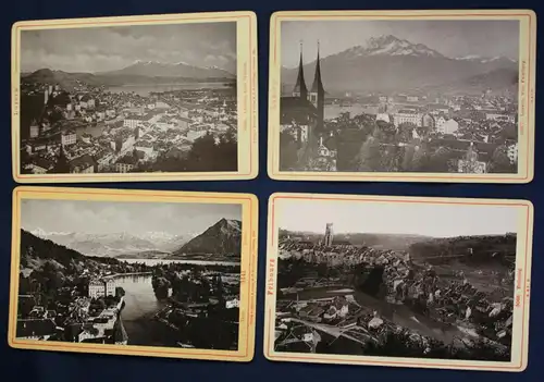 5 Orig. CDV's von Schweiz Nr. 3066,3402,3441,3601,3637 Römmler & Jonas 1890 sf