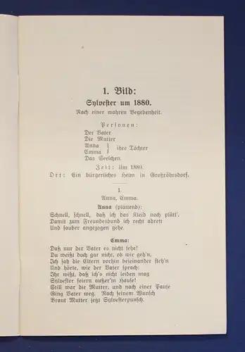 Schäfer Das Freundesbund - Seelchen Ein Festspiel in 4 Bildern 1877 Gesang js