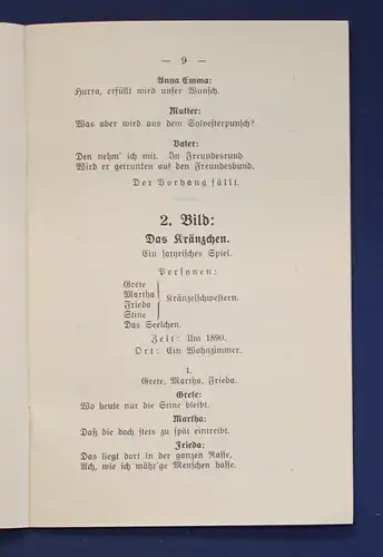 Schäfer Das Freundesbund - Seelchen Ein Festspiel in 4 Bildern 1877 Gesang js