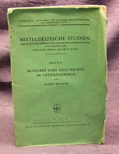 Mitteldeutsche Studien Mundart und Geschichte im Ostererzgebirge Wirtschaft js