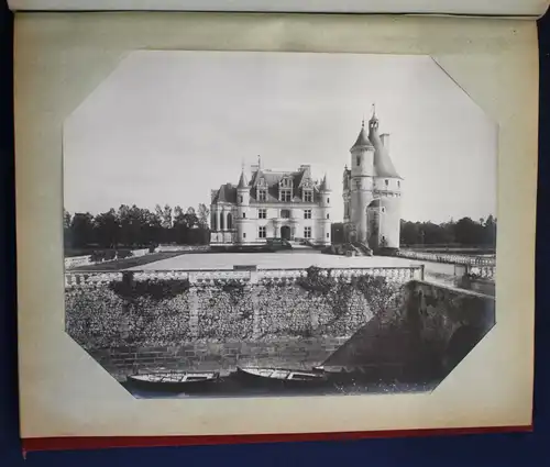 Neurdein Fotoalbum mit 75 Originalfotografien französischer Chateaus um 1900 sf