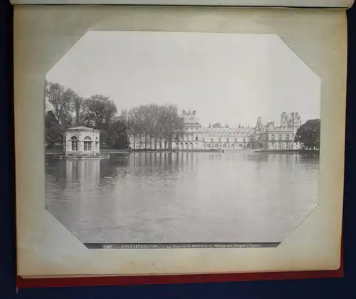 Neurdein Fotoalbum mit 75 Originalfotografien französischer Chateaus um 1900 sf