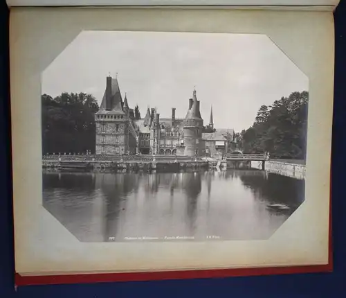 Neurdein Fotoalbum mit 75 Originalfotografien französischer Chateaus um 1900 sf