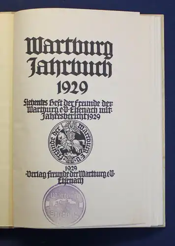 Wartburg Jahrbuch 1924 Siebentes Heft Jahresbericht Ortskunde Landeskunde js