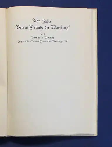 Wartburg Jahrbuch 1932 Zehntes Heft Jahresbericht Ortskunde Landeskunde js