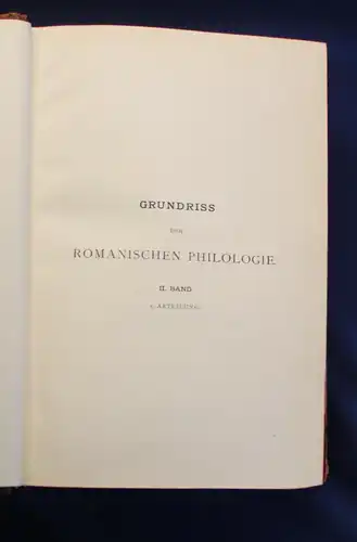 Gröber Grundriss der Romanischen Philologie 1902 2. Band 1. Abteilung js