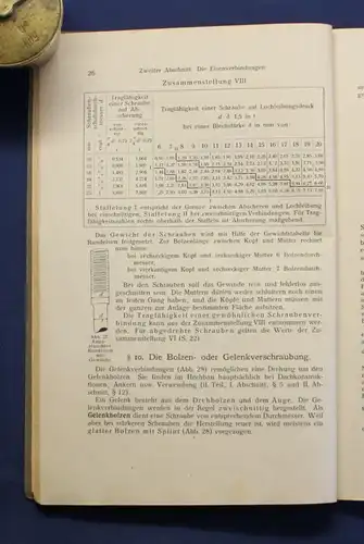 Henkel Grundzüge des Eisenbaues( Eisenkonstruktionen) 1926 Geewerbe Berufe js