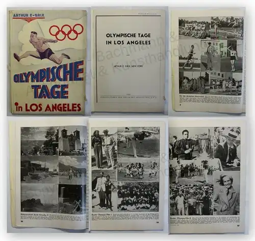 Grix Olympische Tage in Los Angeles 1932 Sport Illustrationen Geschichte xy