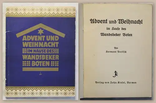 Vortisch Advent und Weihnacht im Hause des Wandsbeker Boten 1930 Belletristik xz